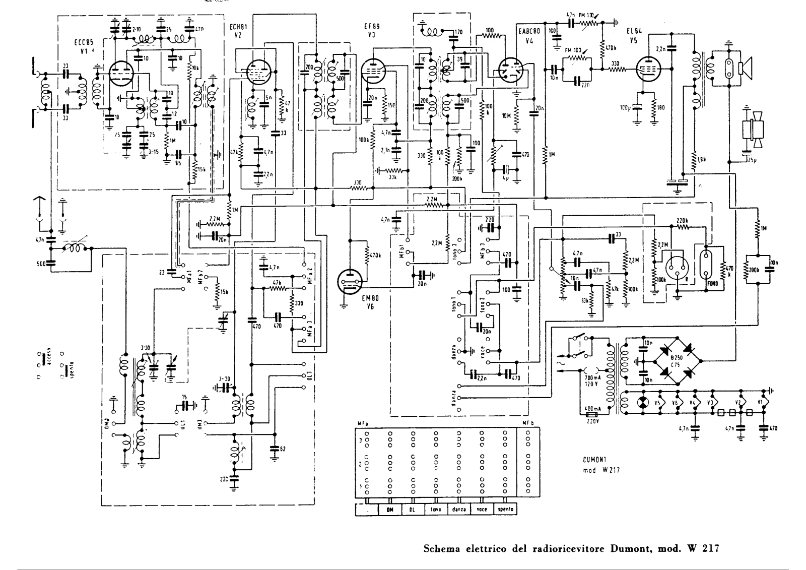 Dumont w217 schematic