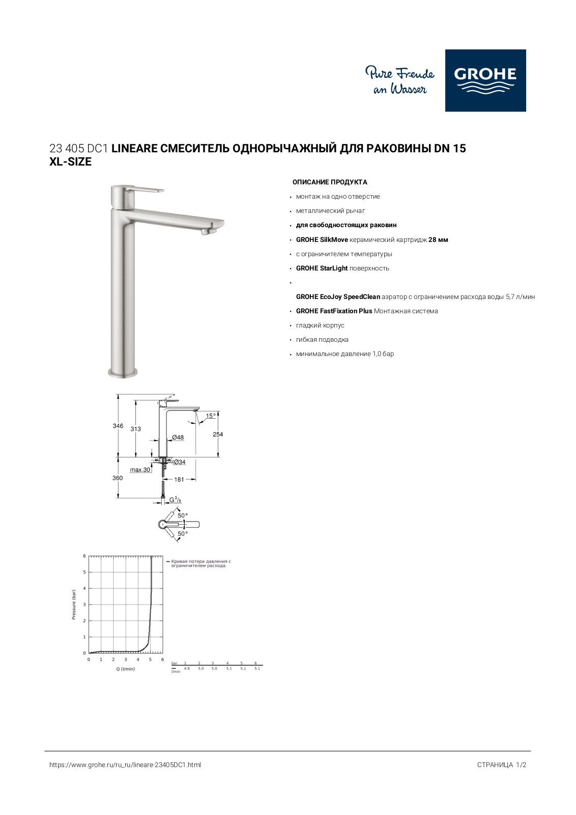 Grohe 23405DC1 User guide