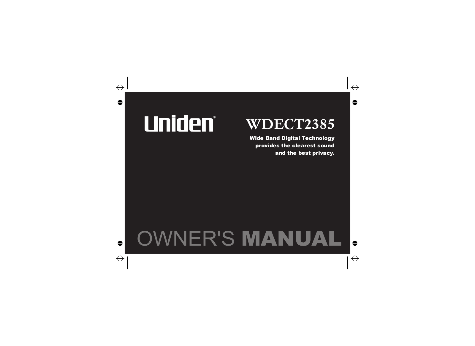 Uniden WDECT2385 User Manual