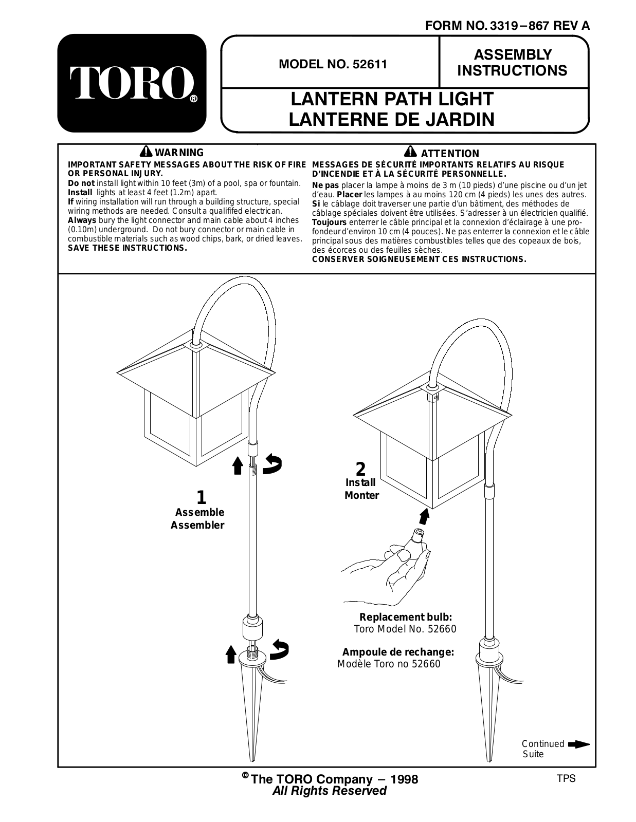 Toro 52611 Installation Instructions - ManualMachine.com
