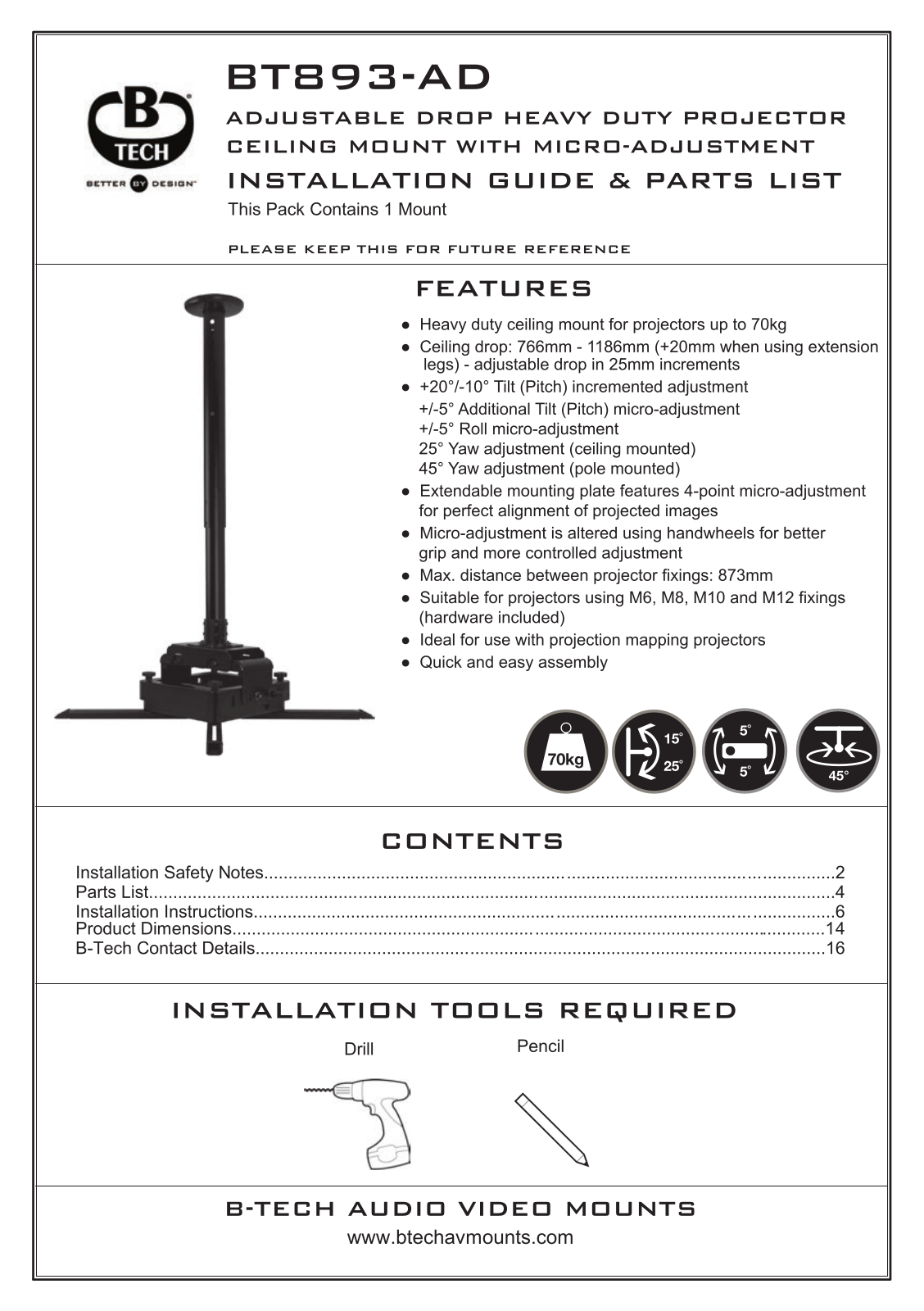 B-Tech BT893-AD User guide - ManualMachine.com