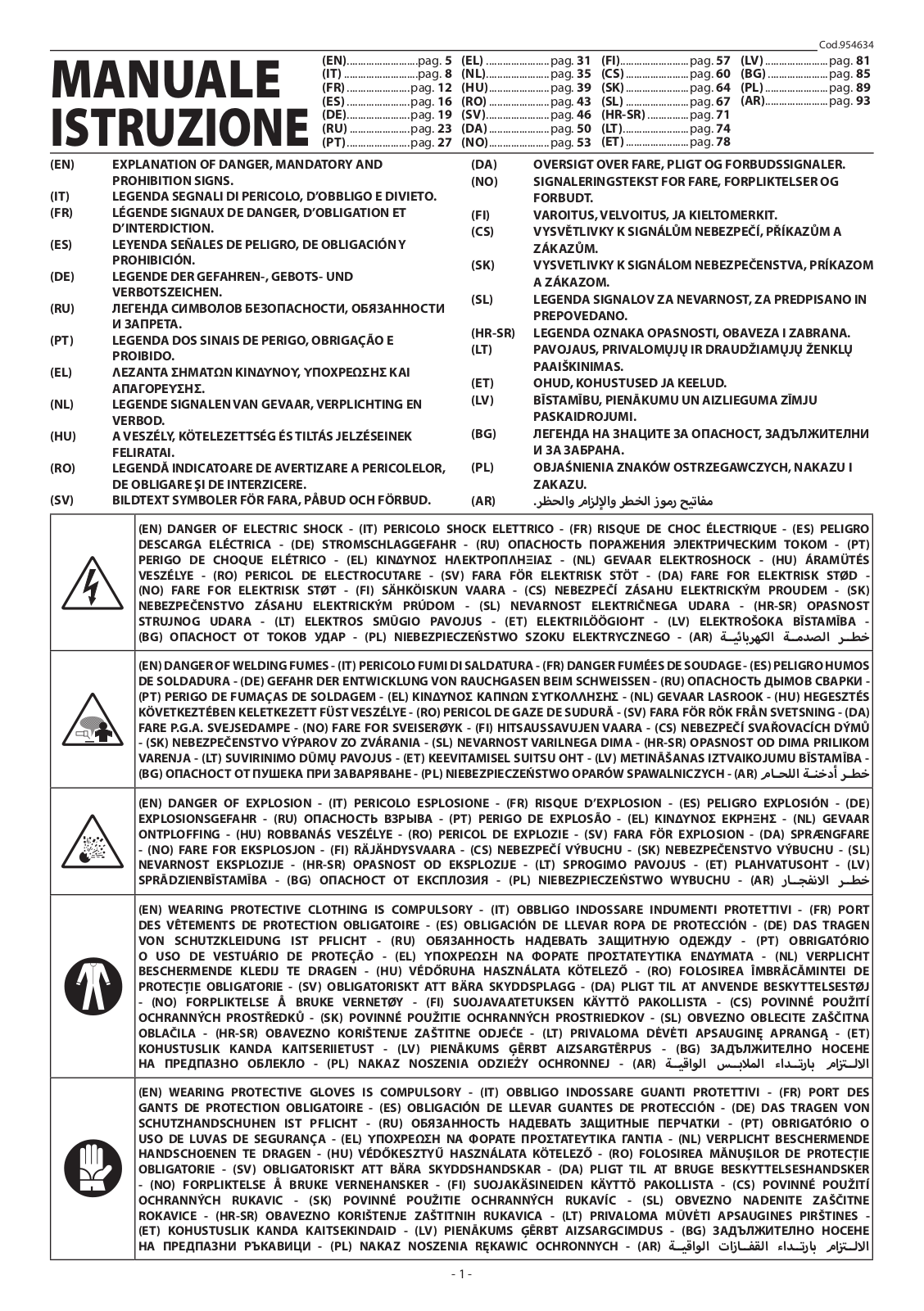 TELWIN Infinity 150, Infinity 170, Infinity 120 operation manual