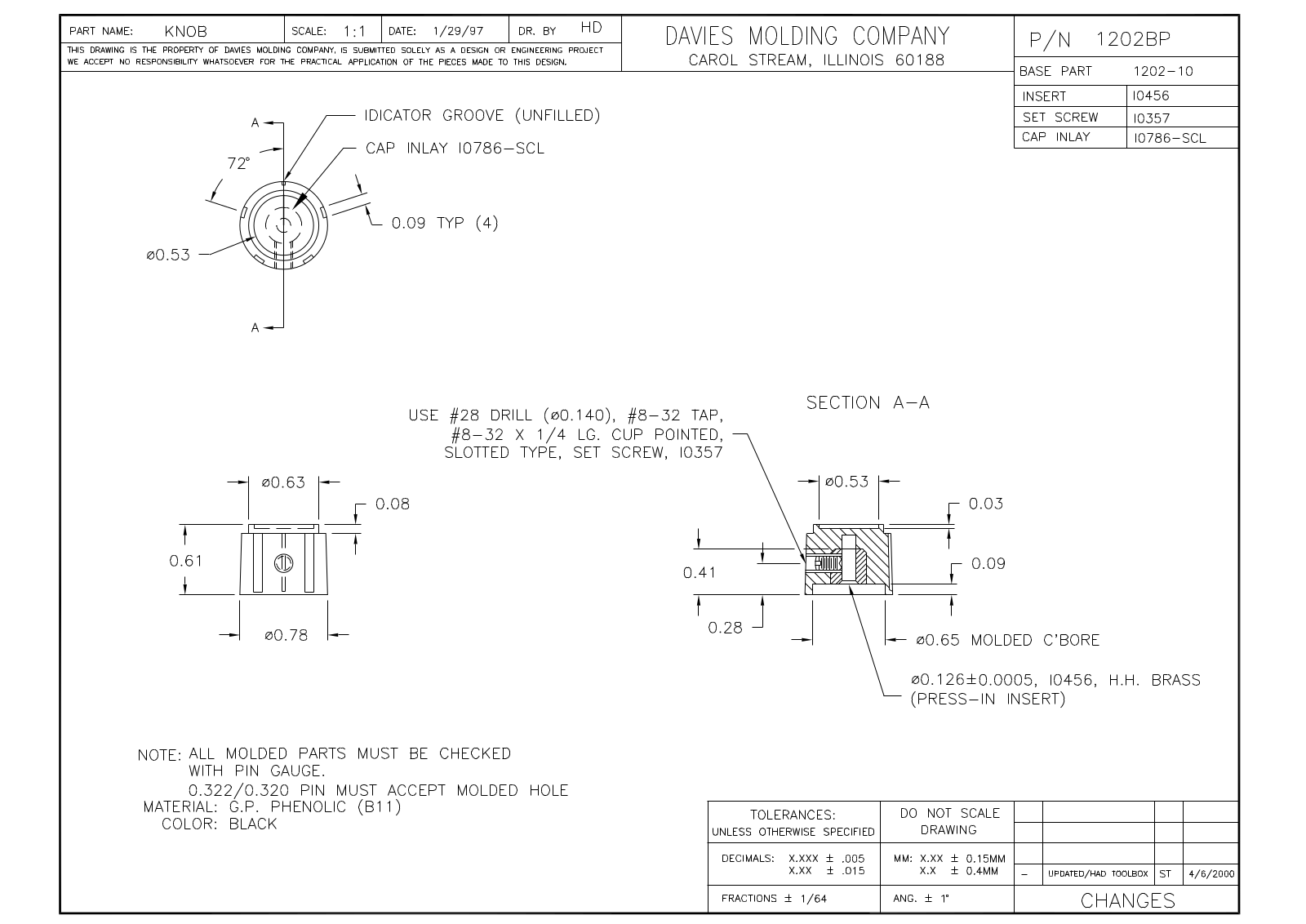 Davies Molding 1202BP Reference Drawing