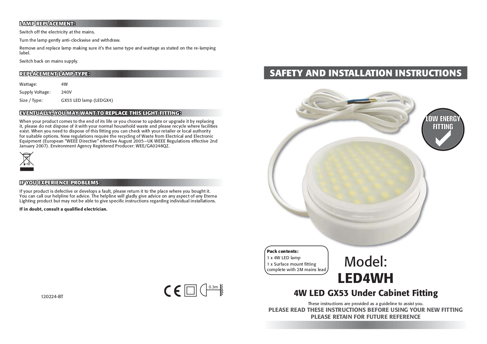 Eterna LED4WH User guide - ManualMachine.com