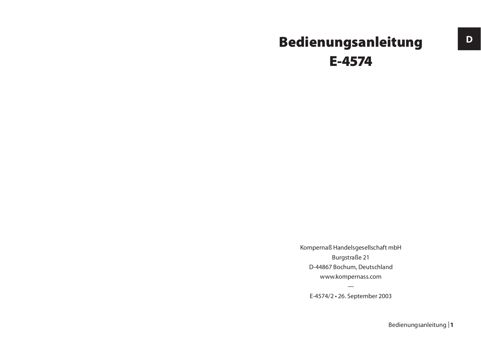 Kompernass KH 4013 User Manual