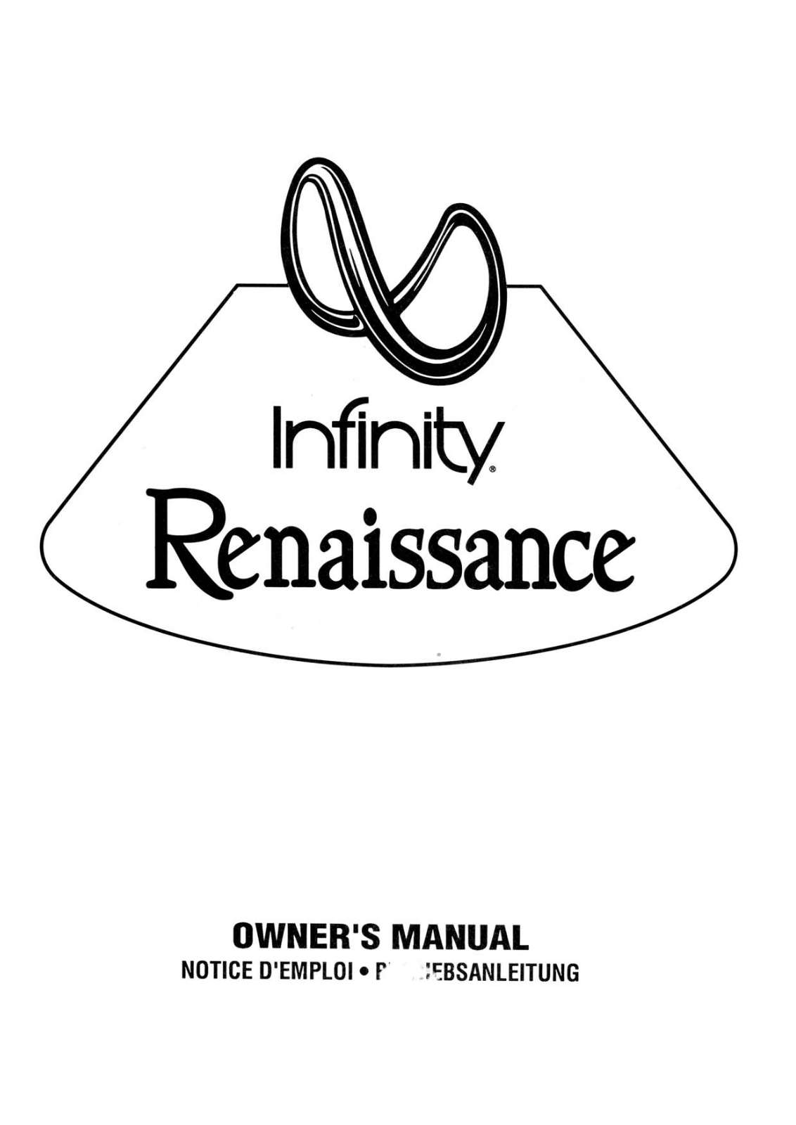 Infinity Renaissance 80 Owners manual