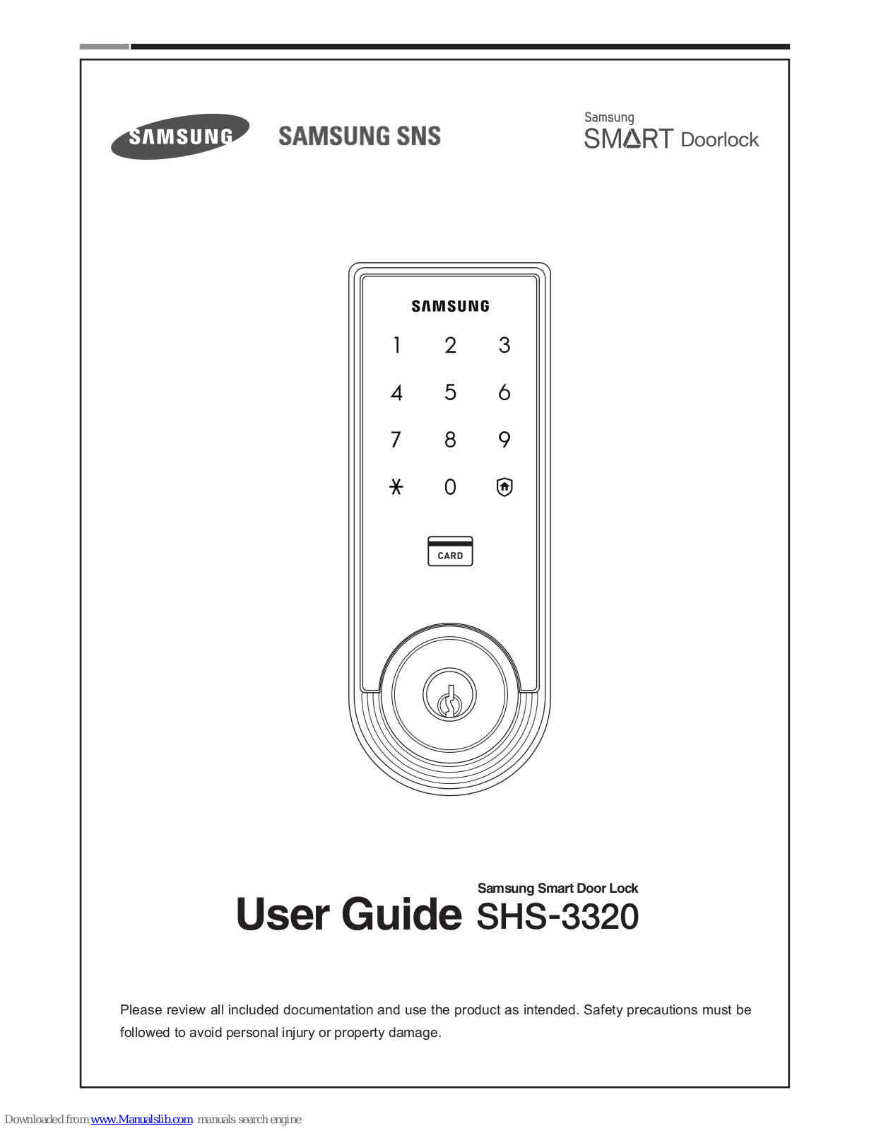 Samsung Smart Door Lock SHS-3320, SHS-3321 User Manual