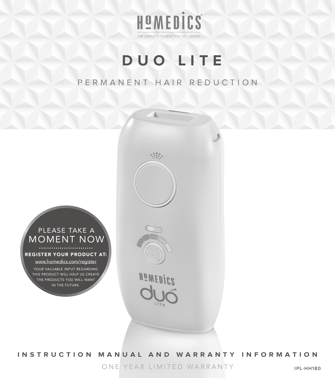 Homedics IPL-HH180 Instruction Manual