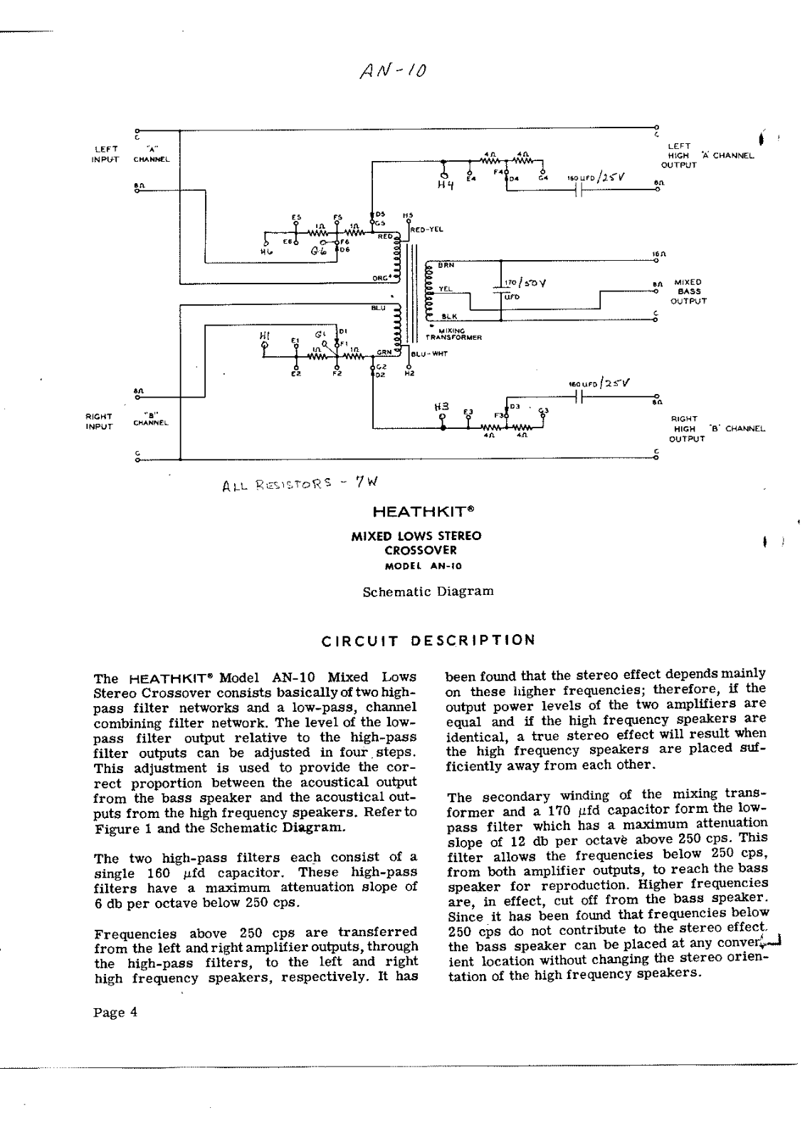 Heathkit an 10 schematic