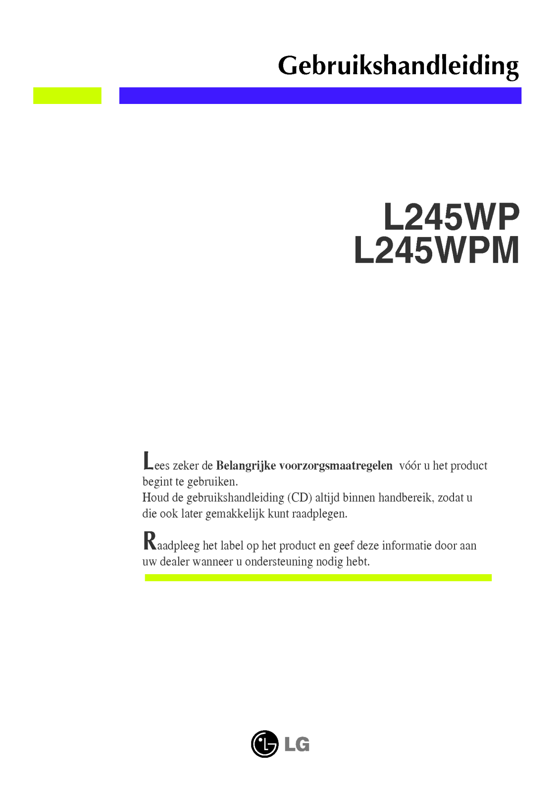 Lg L245WP-BN User Manual