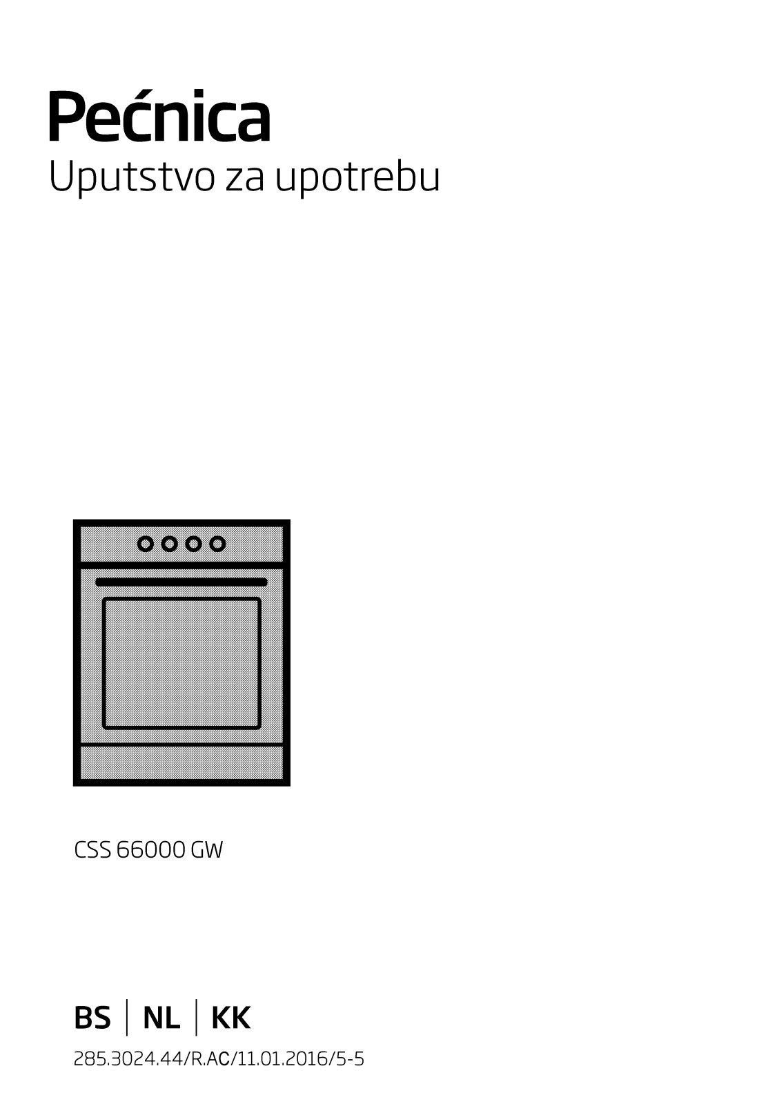 Beko CSS66000GW User manual