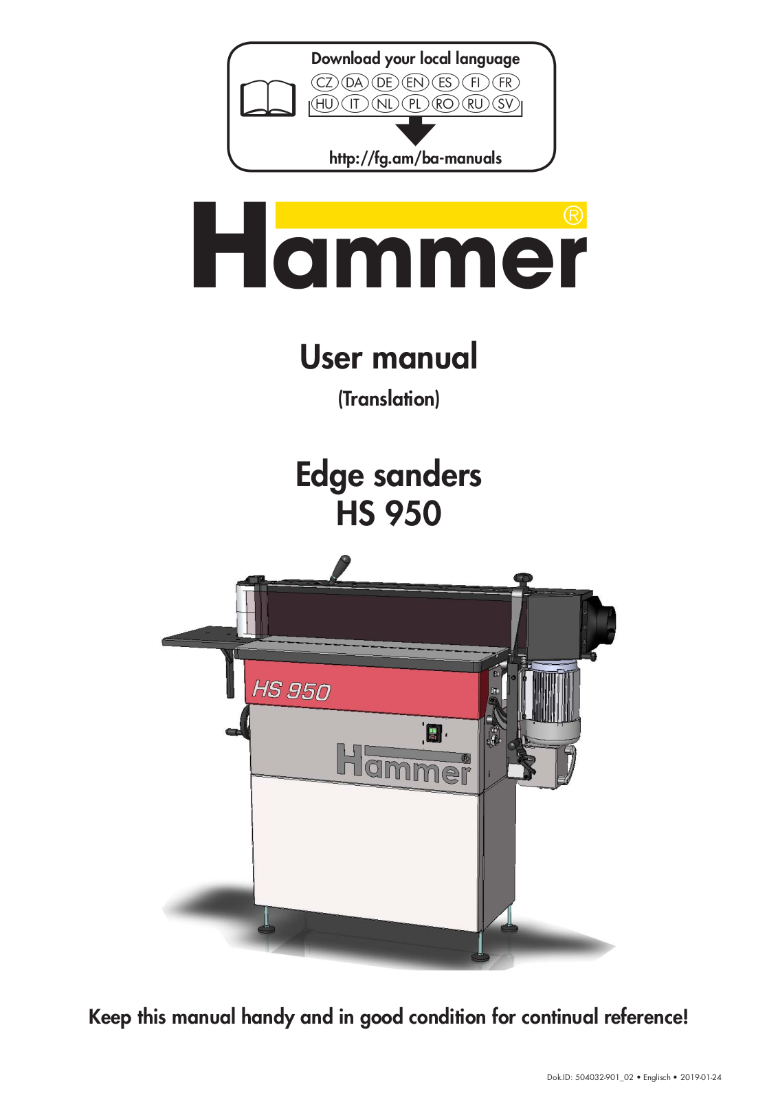 Hammer HS 950 User Manual