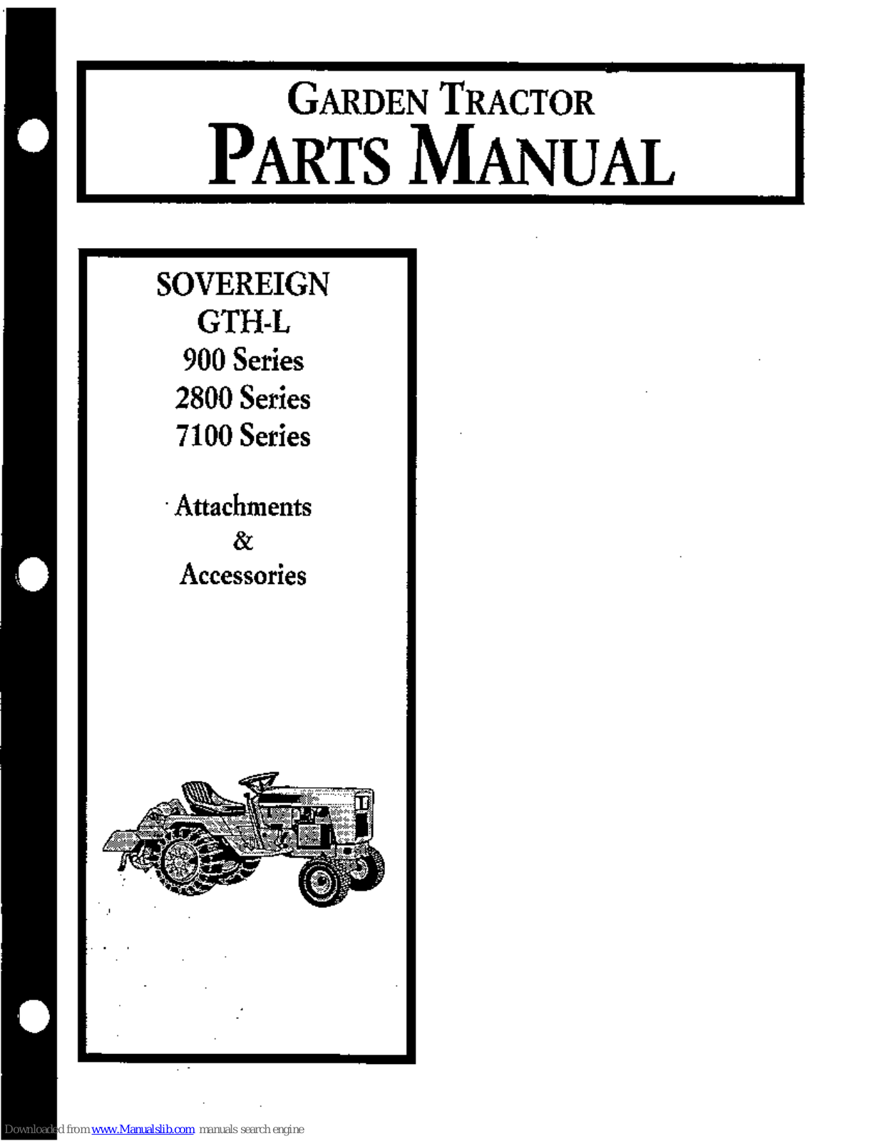 Simplicity TP 400 7100,Sovereign GTH-L 900 Series,Sovereign GTH-L 2800 Series,Sovereign GTH-L 7100 Series Parts Manual