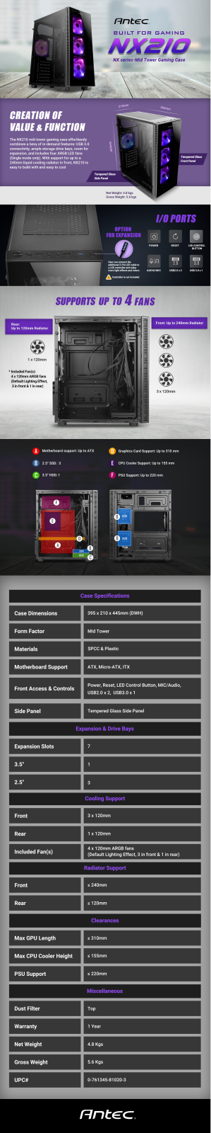 Antec NX210 User Manual