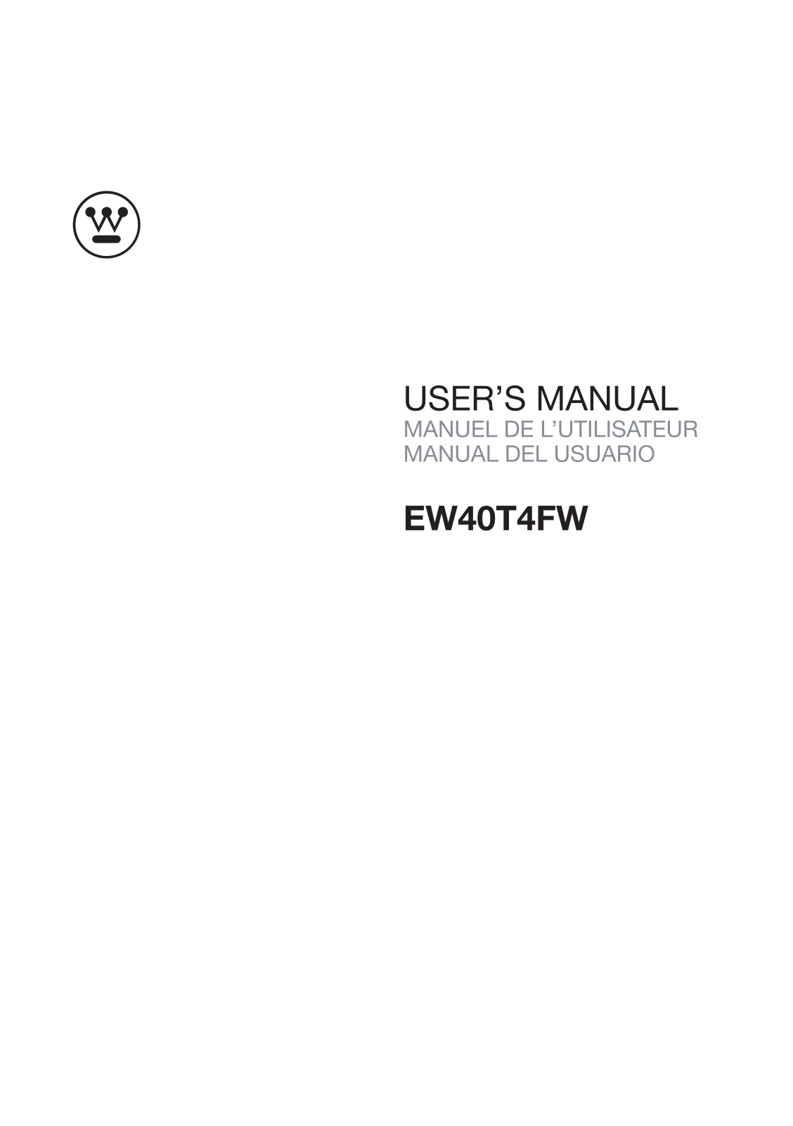 Westinghouse Digital EW40T4FW User Manual