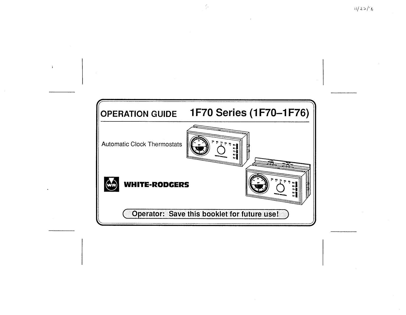 White Rodgers 1F71 User Manual - ManualMachine.com
