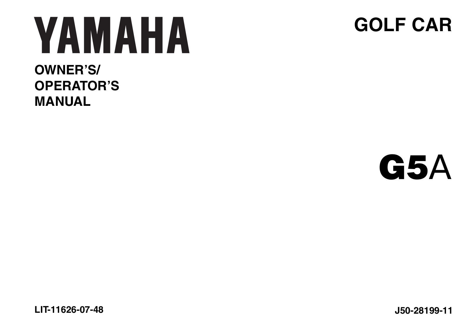 Yamaha G5A User Manual