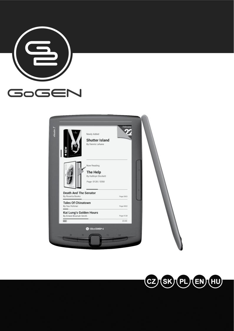 GoGEN EREADER 1 User Manual