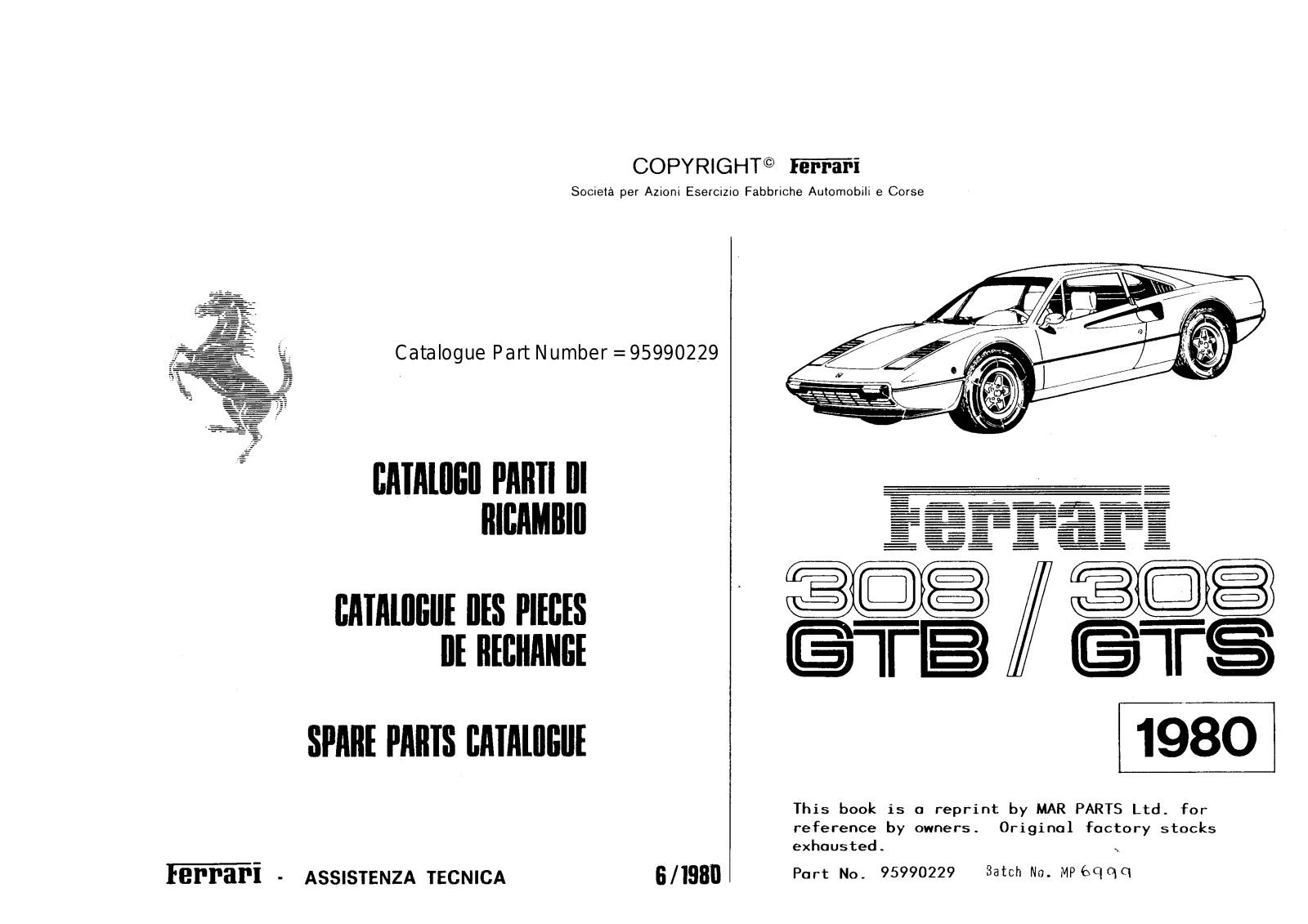 Ferrari 308 1980 User Manual