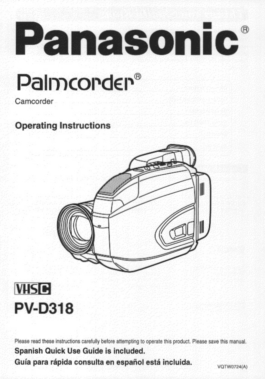 Panasonic PV-D318 Operating Instruction