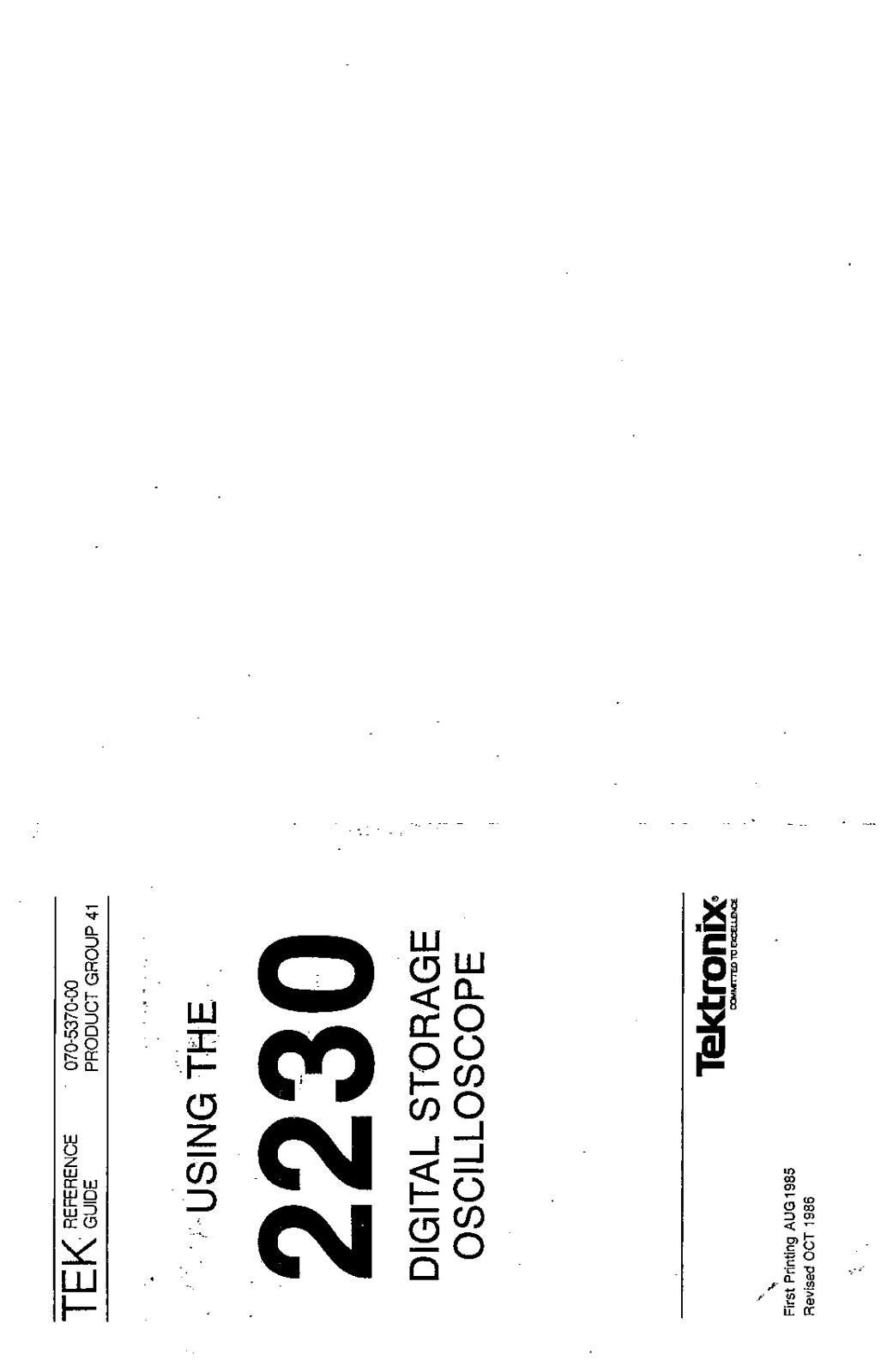 Tektronix 2230 User Manual