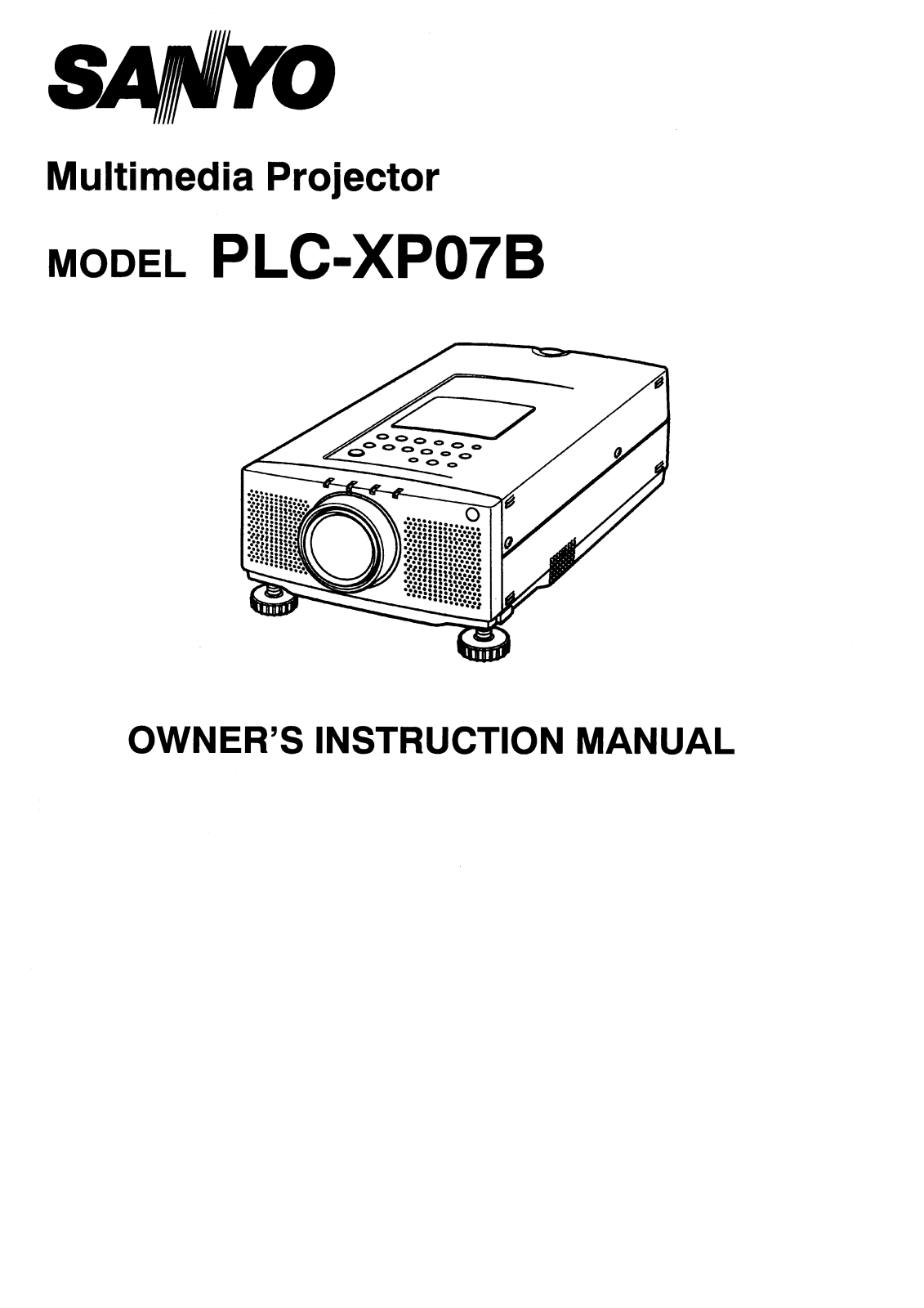 Sanyo PLC-XP07 Instruction Manual