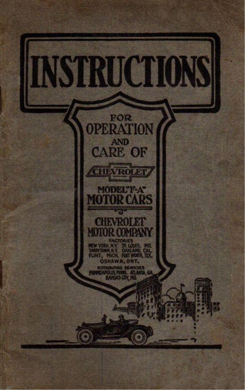 Chevrolet 1918 Operating Instructions