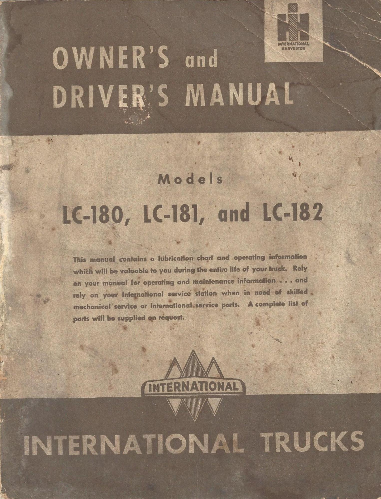 International 1951 Operating Instructions