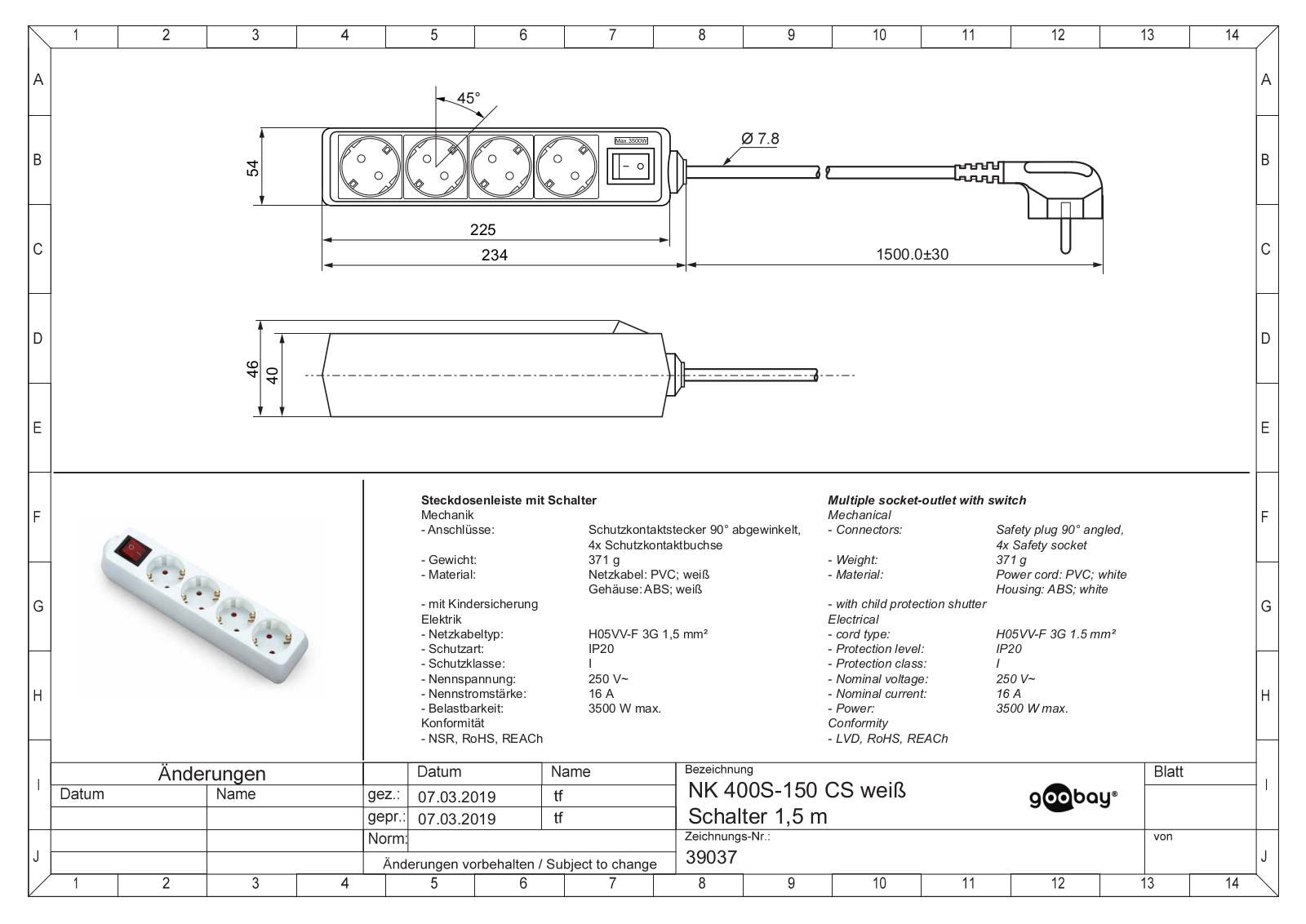 GOOBAY 39037 Datasheet - ManualMachine.com