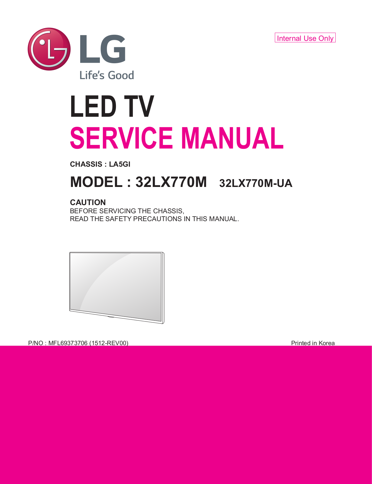 LG 32LX770M Schematic