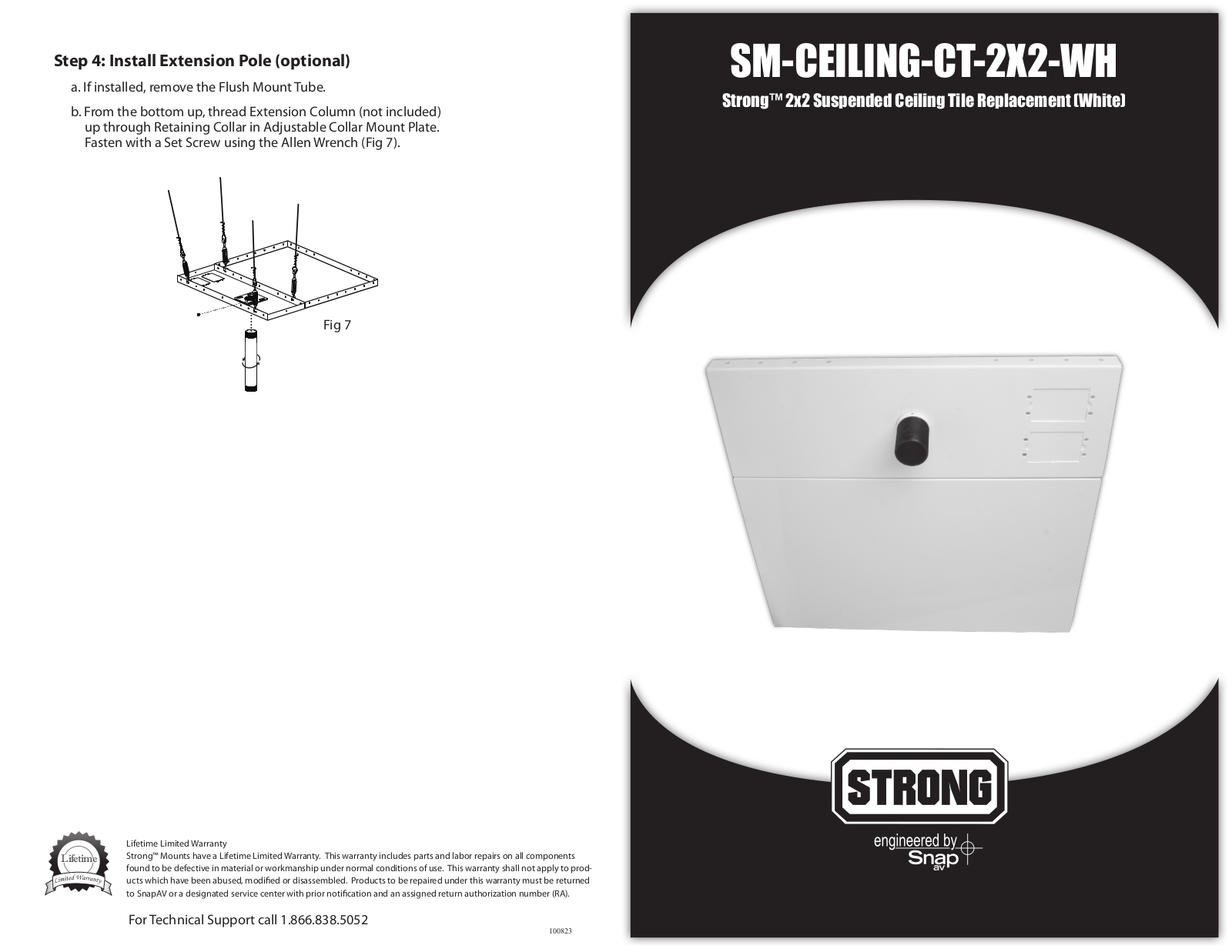 Staub Electronics SM-CEILING-CT-2X2-WH User Manual