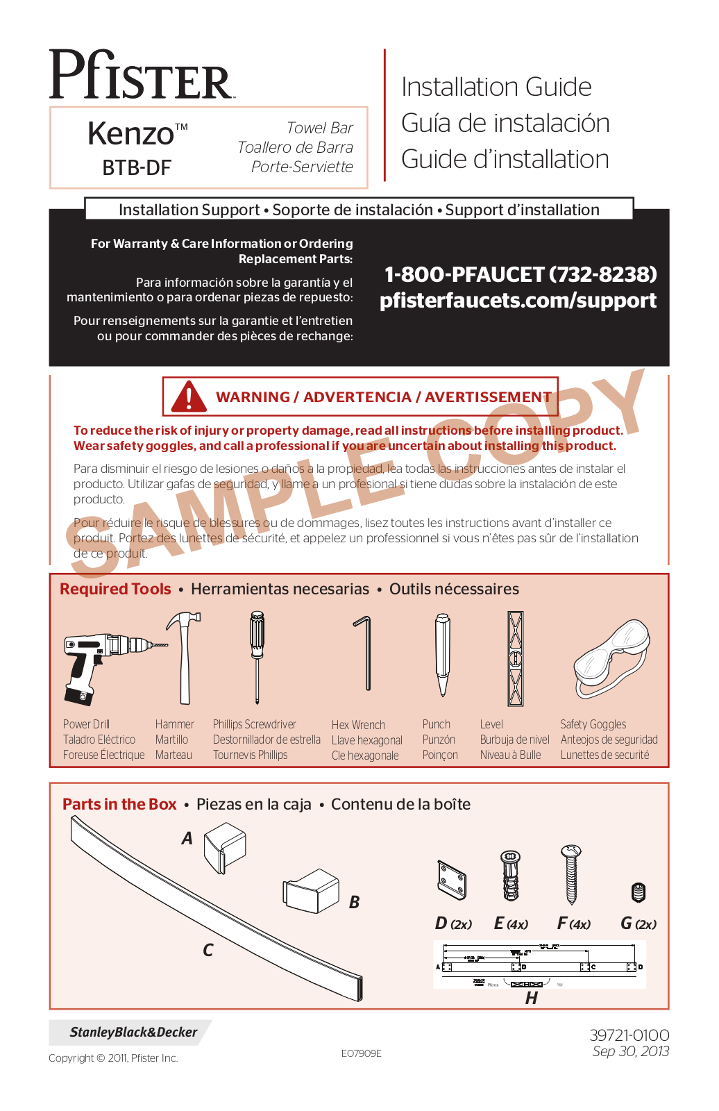 Pfister PPR3008 Installation & Assembly - ManualMachine.com
