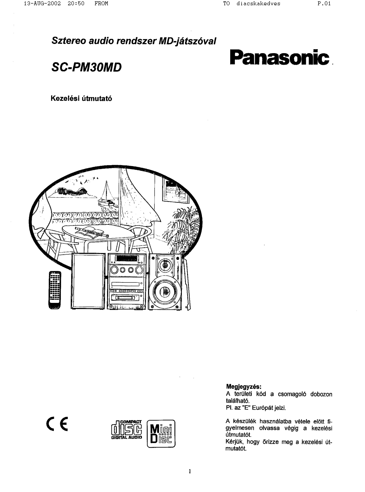 Panasonic SC-PM30MD User Manual