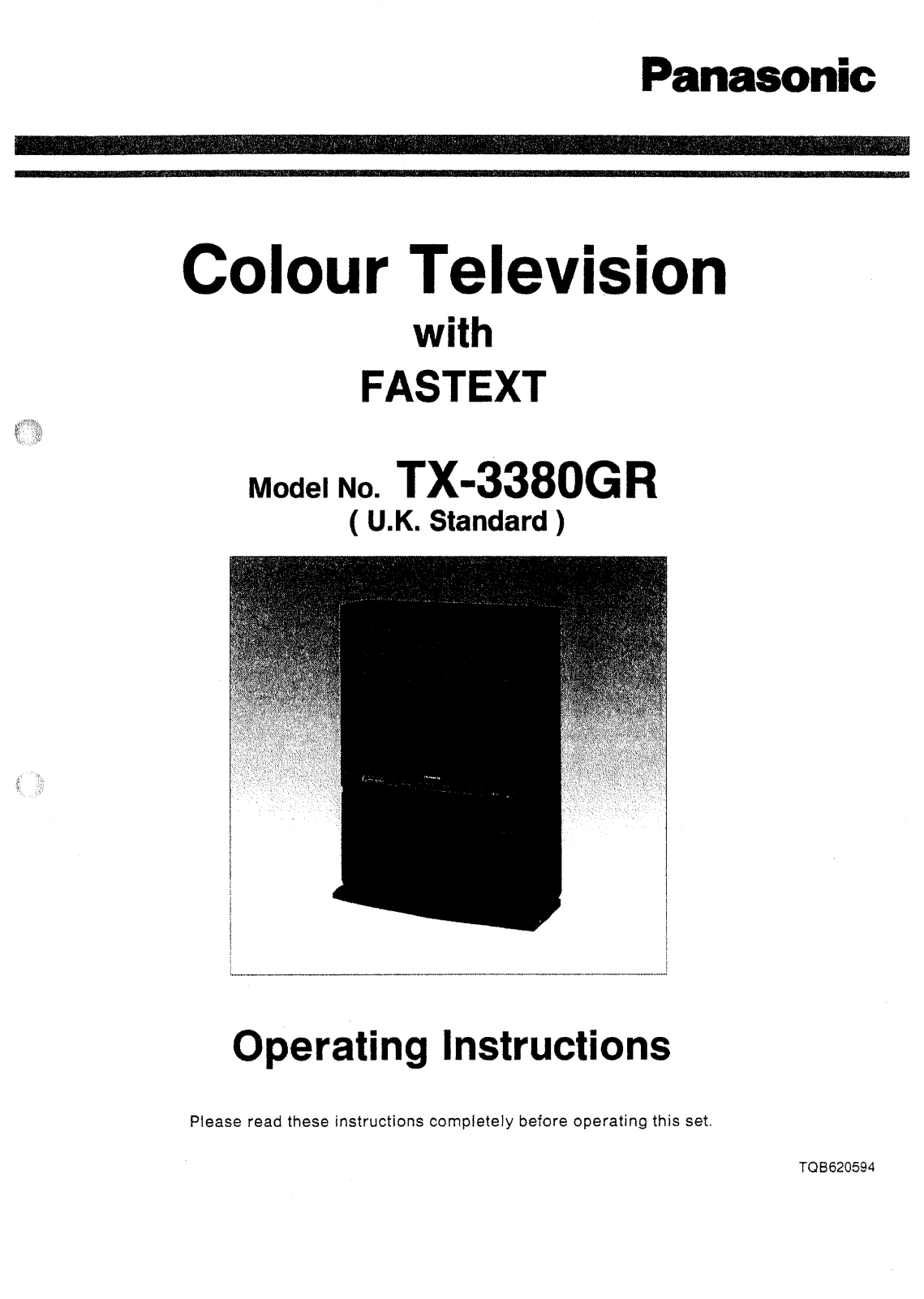 Panasonic TX-3380 User Manual