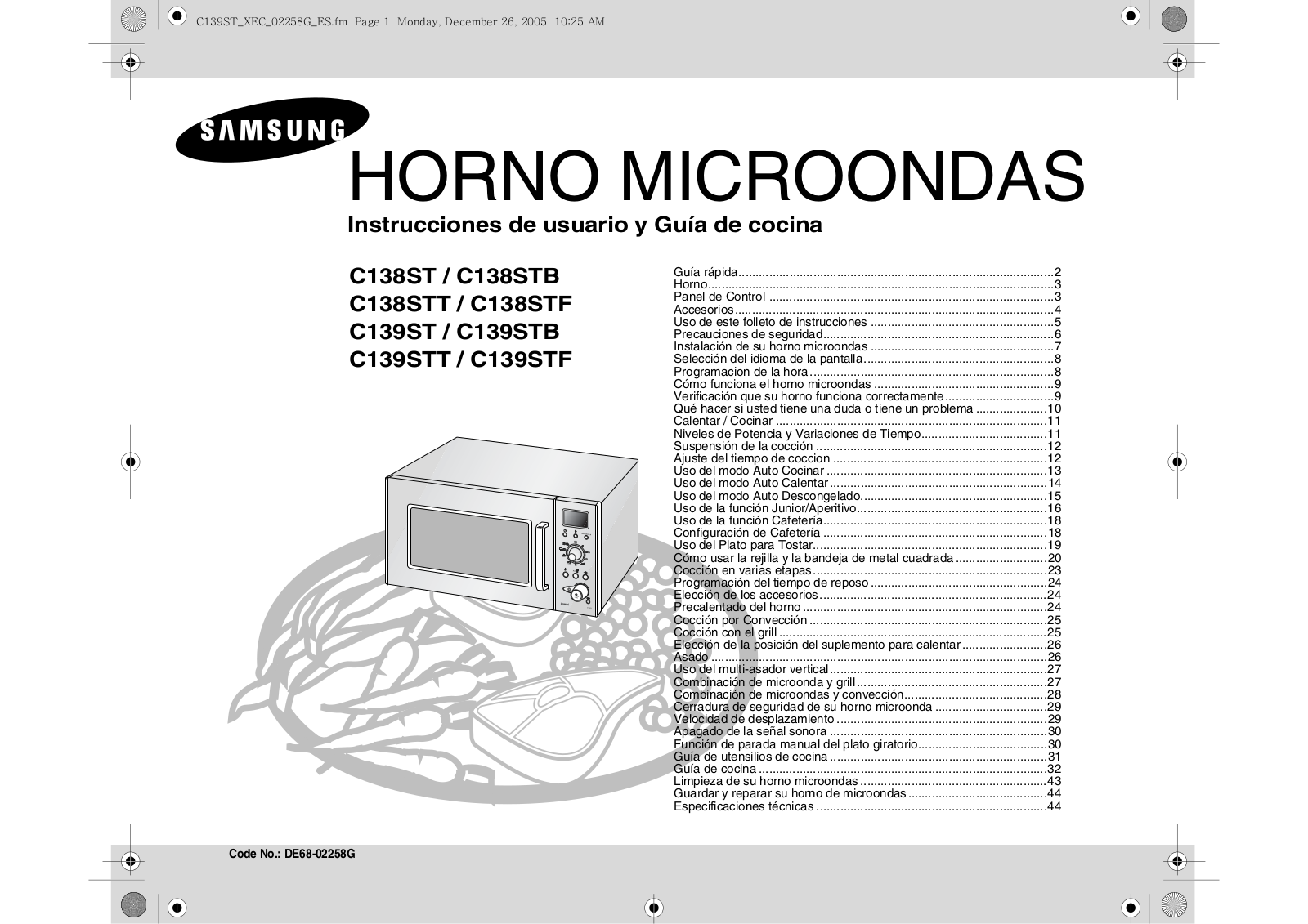 Samsung C138ST, C138STB, C138STT, C138STF, C139ST User Manual