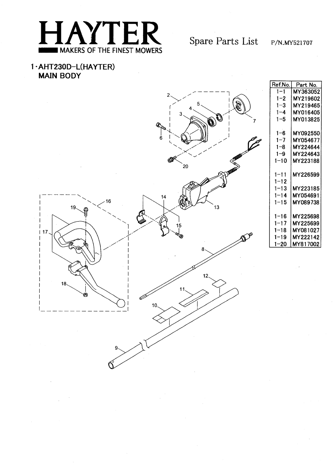 Hayter Mowers AHT230D L User Manual