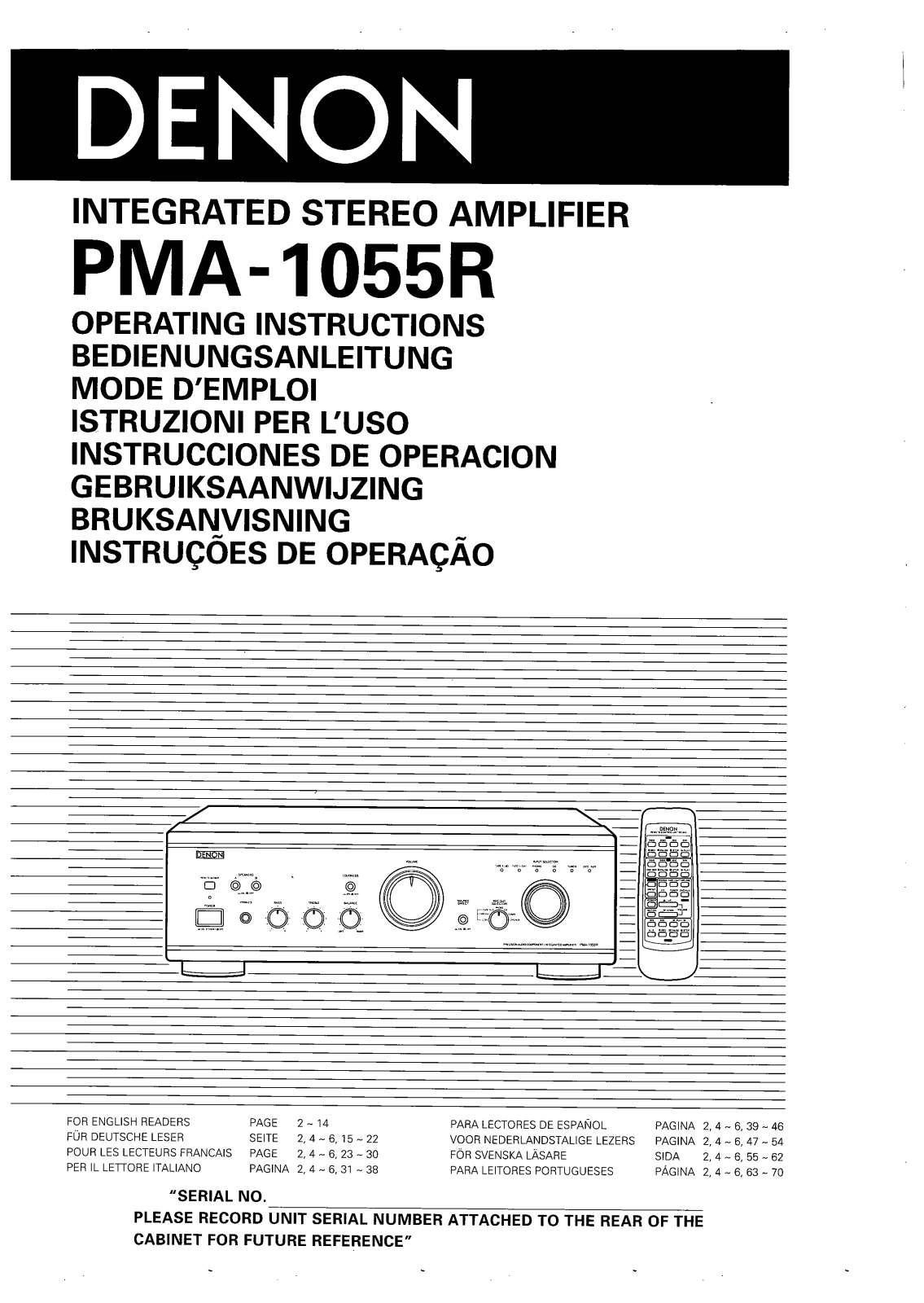 DENON PMA-1055R User Manual