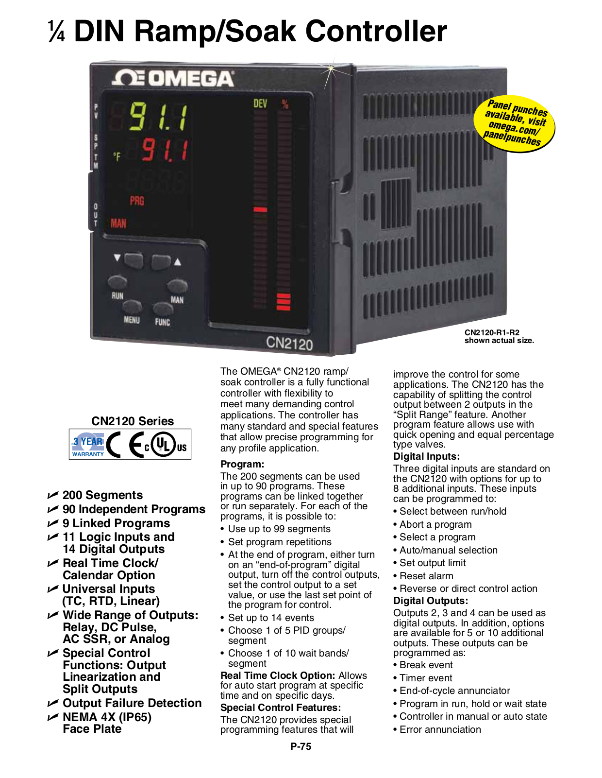 Omega Products CN2120-DC1-DC2 User Manual