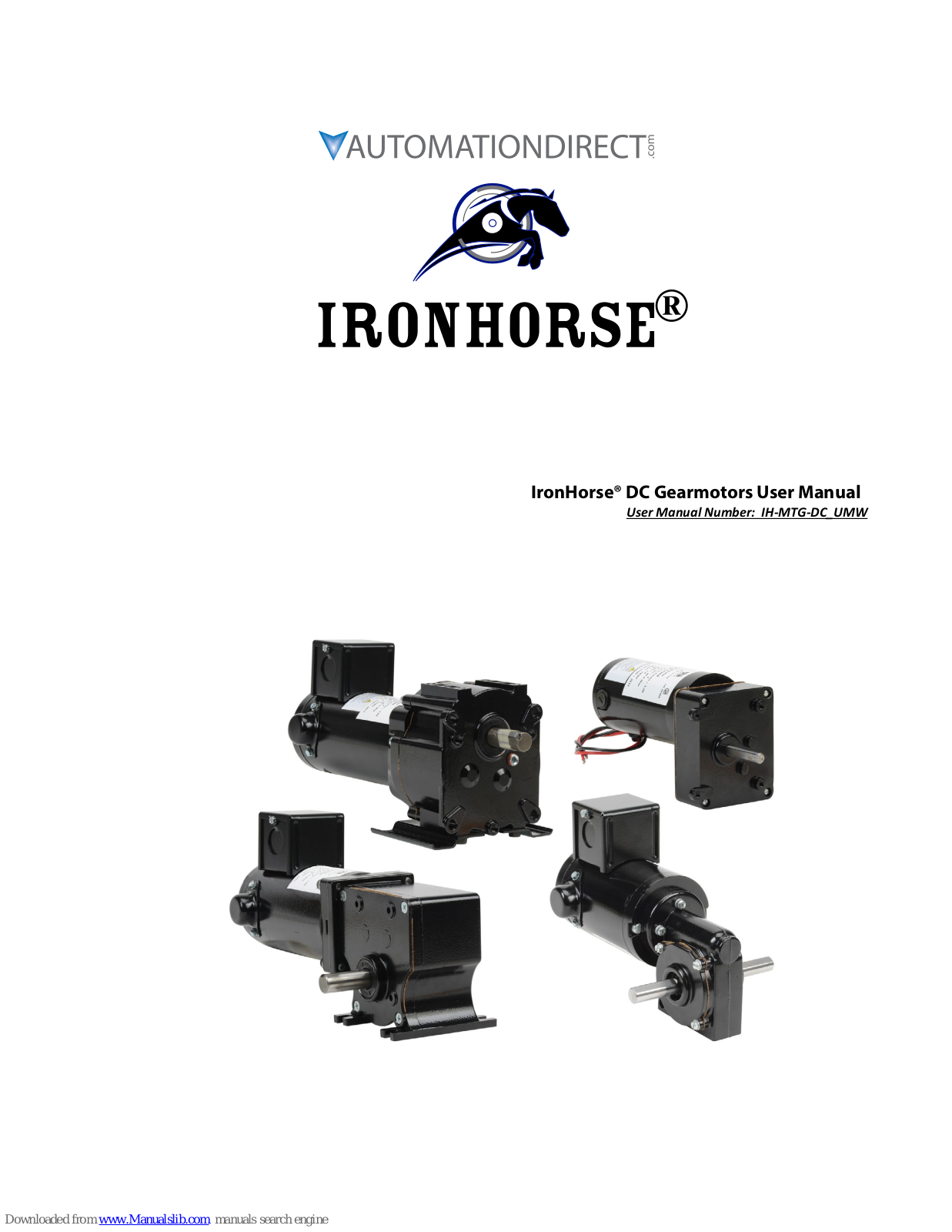 IronHorse MTGR right-angle shaft, MTGP parallel shaft User Manual