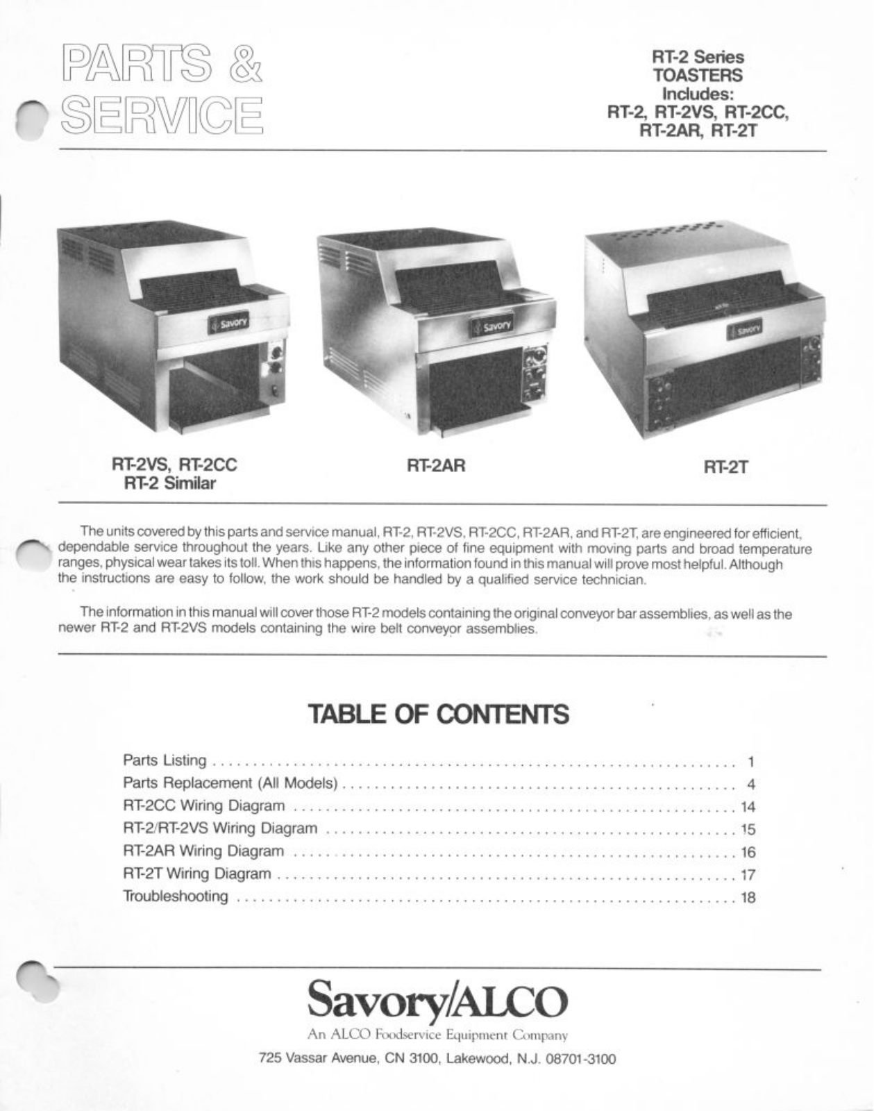 Lincoln RT-2 Service Manual