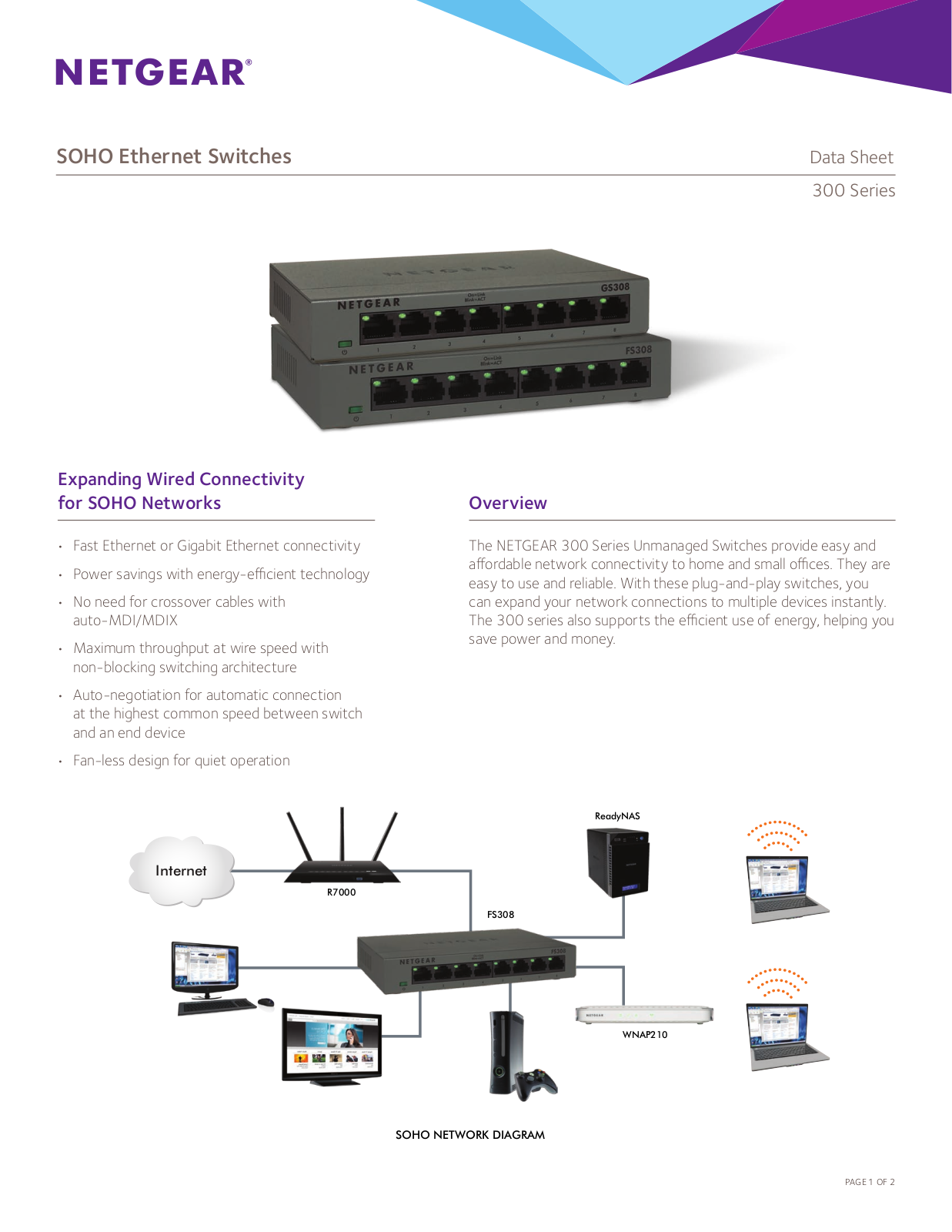 Netgear GS308 Data Sheet