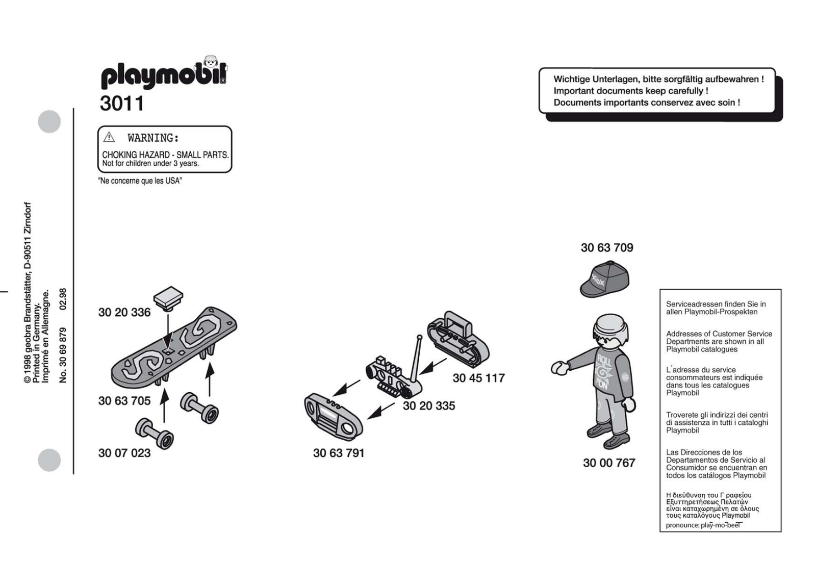 Playmobil 3011 Instructions