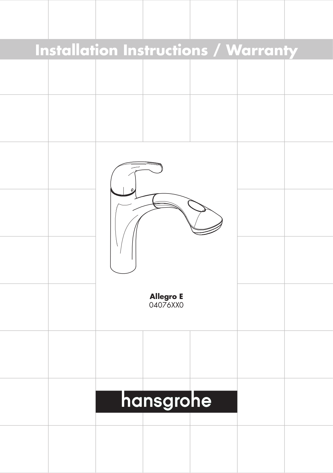 Axor 04076XX0 User Manual