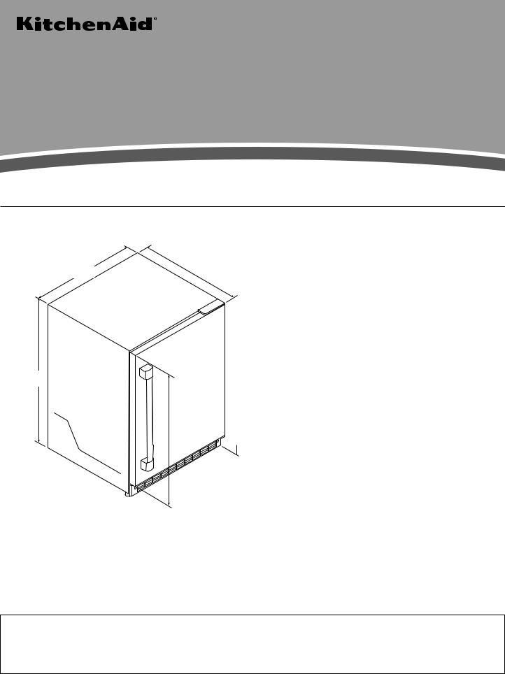 KitchenAid KUBR314KSS, KUBL314KBS, KUBL314KSS, KUBR314KBS, KUBR214KSB Dimensions Guide