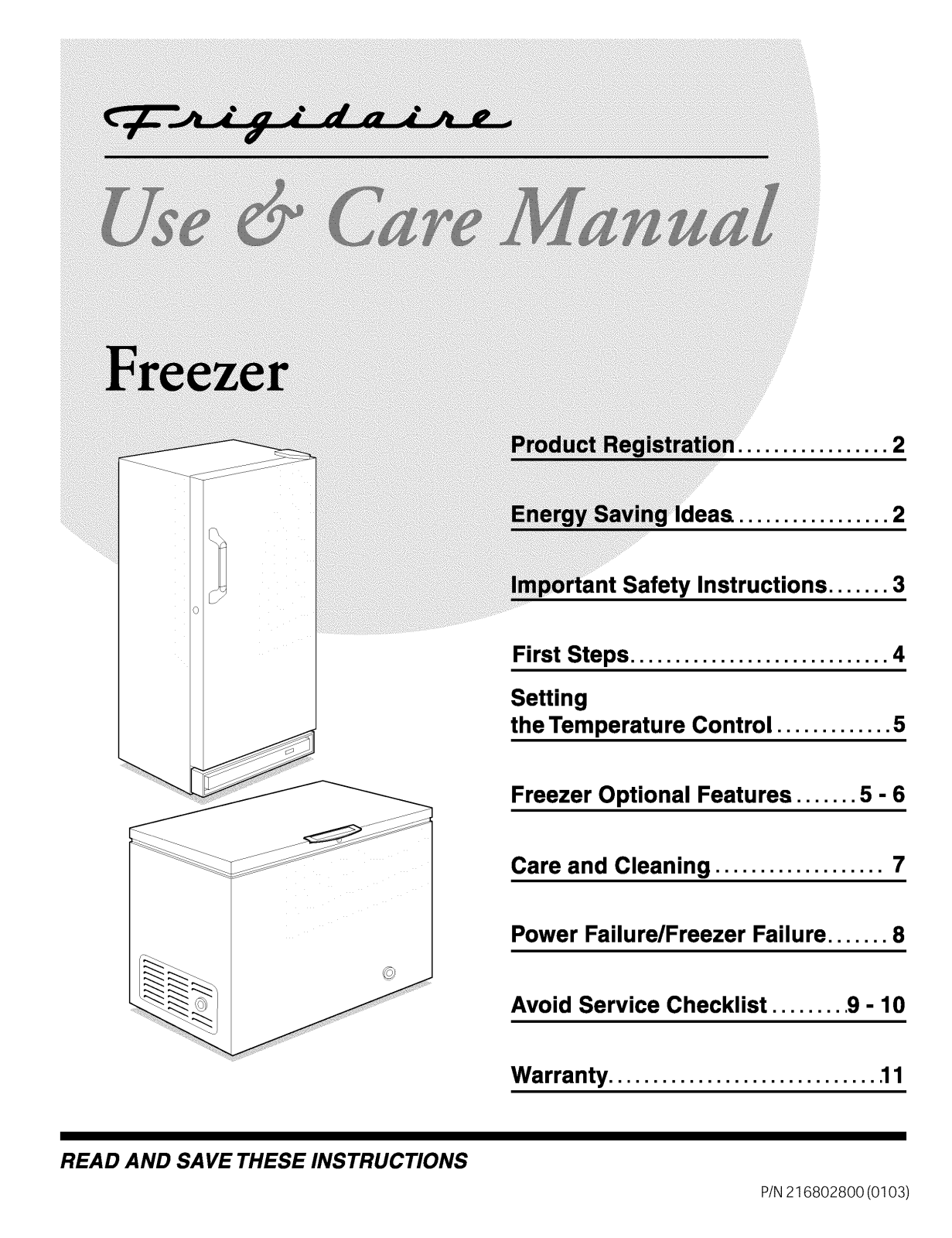Frigidaire FFU21K2CW0, FFU21C5AW1, FFU17G3AW1, FFU09M2AW2, FFU09M2AW1 Owner’s Manual