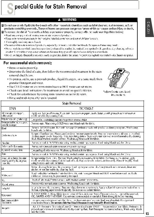 LG TS14CR Manual book