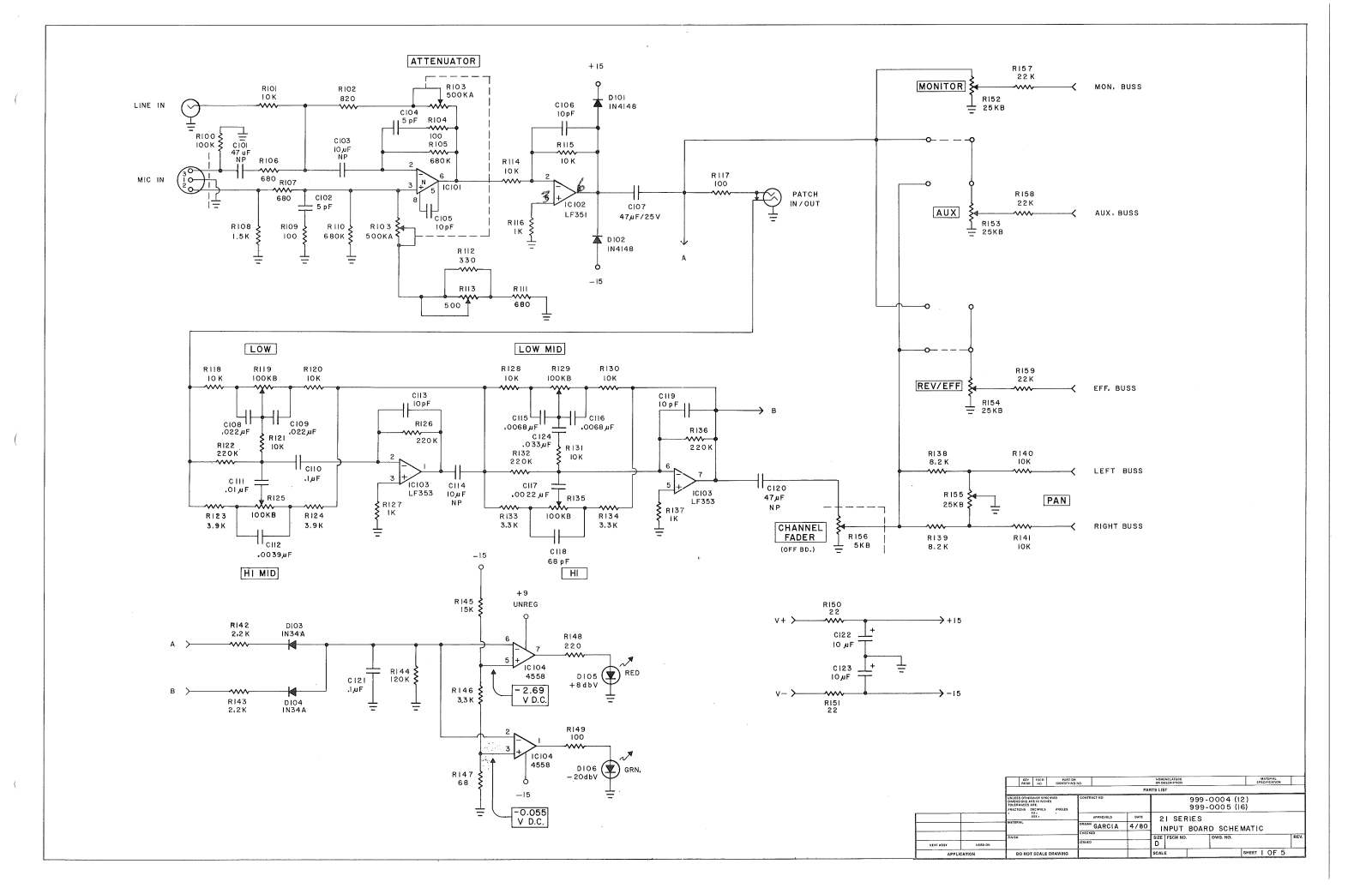 Biamp 21 SERIES INPUT BOARD User Manual