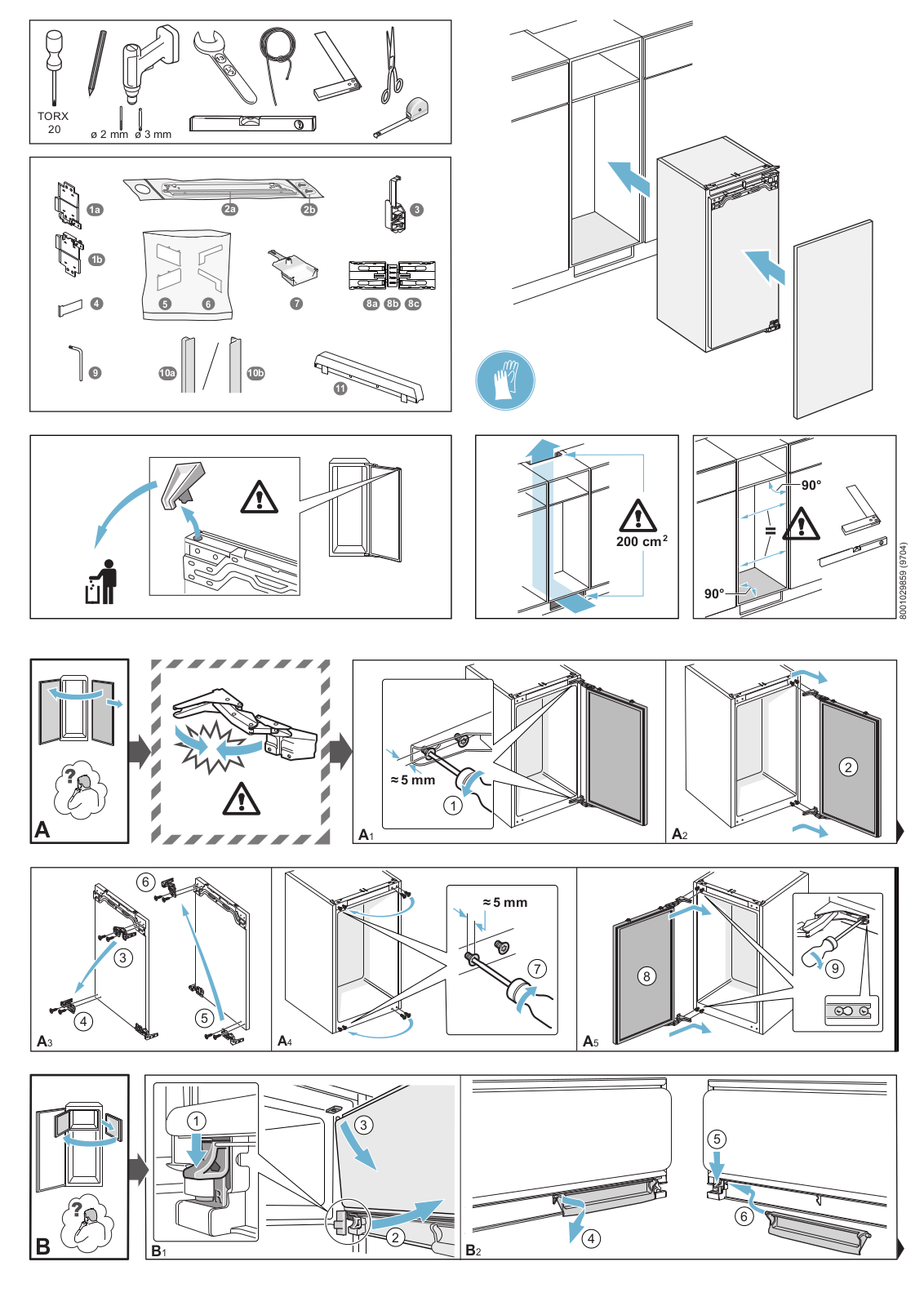 BOSCH KIR41AD40 Assembly instructions