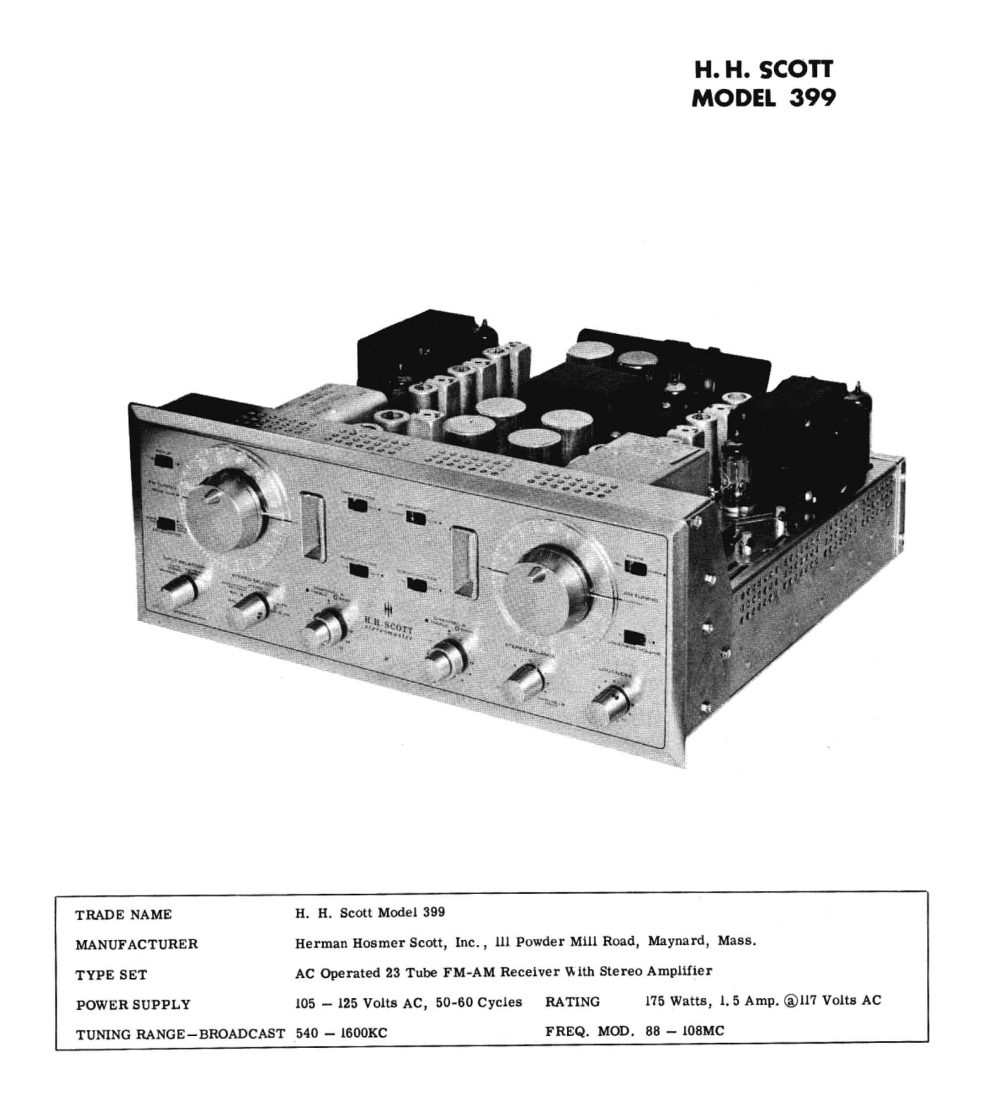 Scott 399 Service Manual