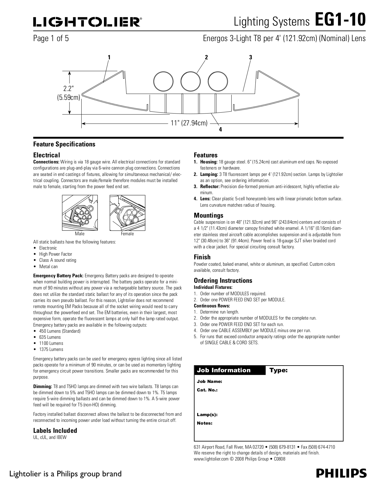 Lightolier EG1-10 User Manual